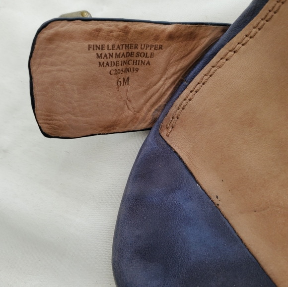 Vintage Ella Moss block heels leather sandals - Picture 7 of 10